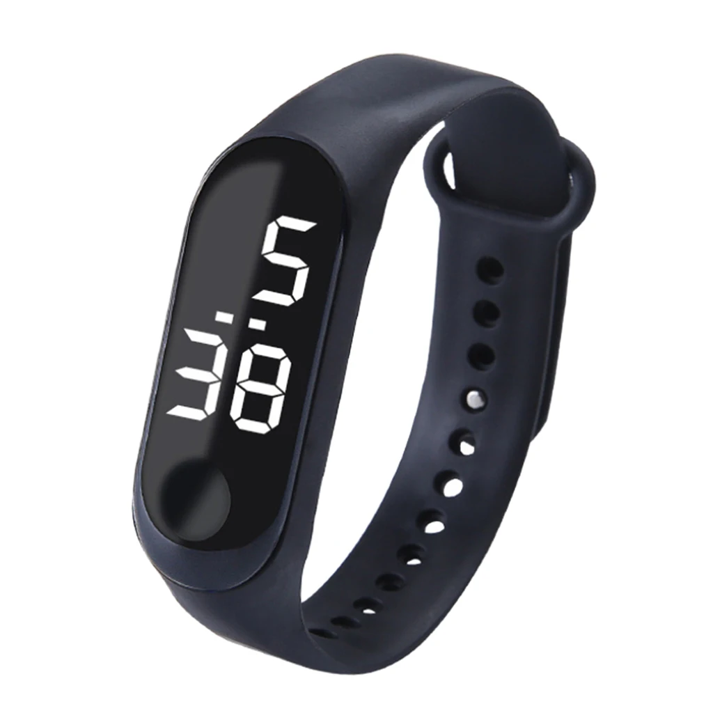 Unisex Silicone LED Digital Creative Touch Screen Sport Watch Bracelet Digital Wristwatches Adjustment Men/Women/Kids