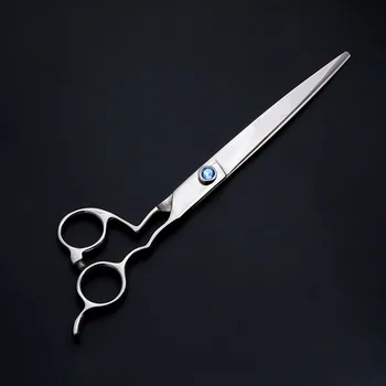 

8.0 inch professional JP440C pet dog grooming cutting scissors Curved handle cutting straight shears dog groomer scissors
