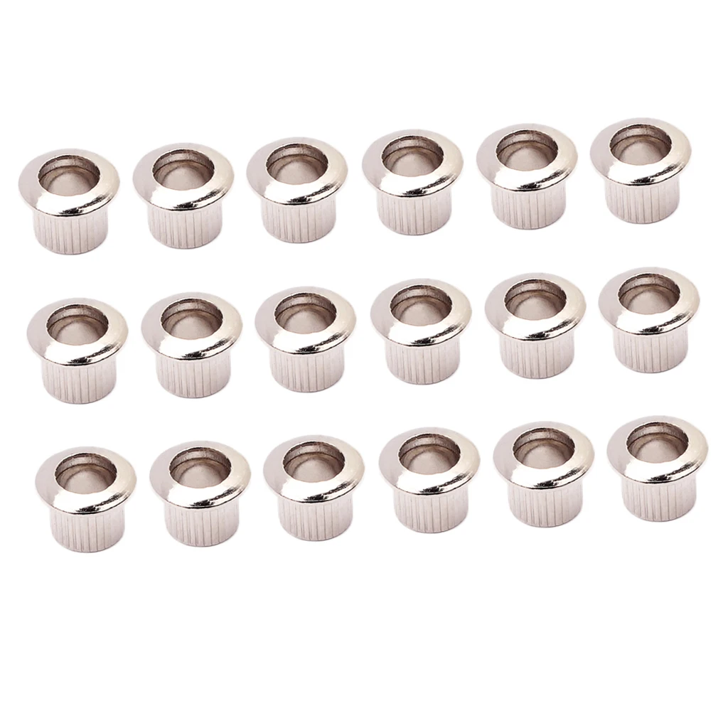 18pcs Nickel 10mm Metal Vintage Guitar Tuner Conversion Bushings Ferrules 18pcs Nickel 10mm Metal Vintage Guitar Tuner Conversion Bushings Ferrules