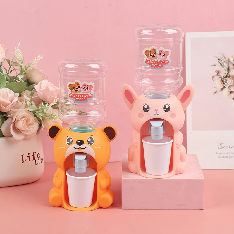 Cartoon Kitchen Toy Mini Water Dispenser For Children Gift Cute Water Juice Milk Drinking Fountain Simulation