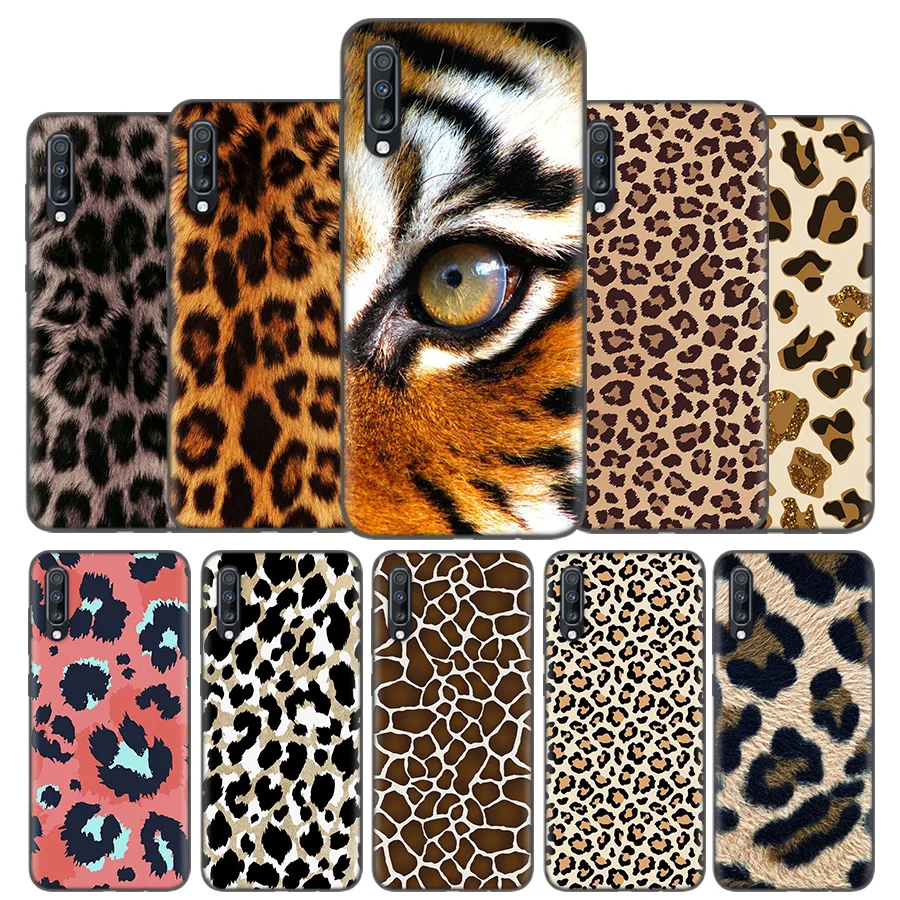 

Silicone Case Cover For Samsung Galaxy A50 A80 A70 A40 A30 A20 A20e A10 A9 A8 A7 A6 Plus 2018 Note 10 9 8 Tiger Leopard Print