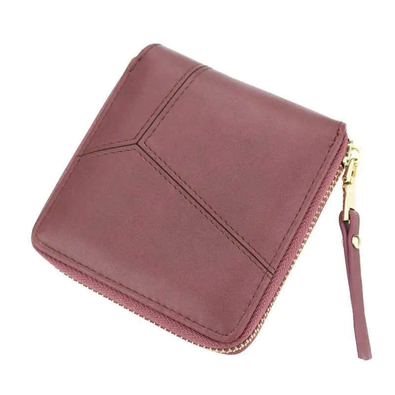 Square Small Women Wallet Pu Leather Female Purse 2024 Brand Designer Lady Wallet Short Girl Purse Zipper Card Holders 2