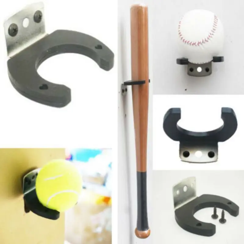 

Outdoor Sport Universal Multi-Purpose Vertical Tennis Baseball Bat Softball Racket Wall Mount Holder Rack Display Hook