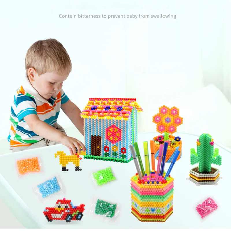 24 цвета, 500 шт, 5 мм, бусины с распылителем воды, сделай сам, 3D головоломка, игрушка, Хама, бусины, магические бусины, развивающий подарок, вода, Perlen, обучающие игрушки для детей