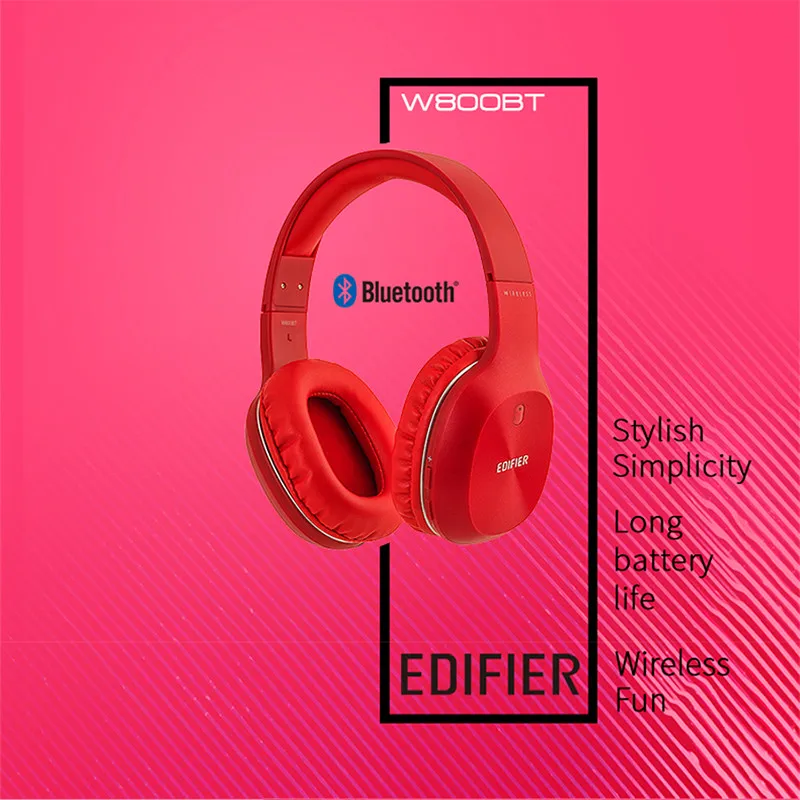 Беспроводные Bluetooth наушники EDIFIER W800BT v4.0 40 мм с драйверами до 50 часов использования