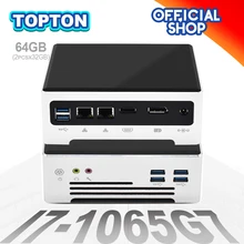 Topton Cheap Mini Pc Intel Core i5-1035G4 i7-7820HQ Iris Plus Graphics 940 Pocket Computer Dual Band AC WiFi Bluetooth 4K Nuc Pc