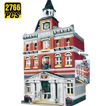 

Architecture Building Blocks Creator Expert Technic City Street European Houses Government Office Building Bricks Gift for Kids