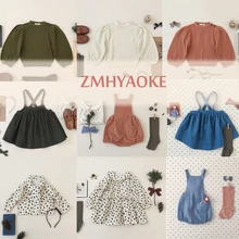 Пятно ZMHYAOKE-SP осеннее платье для маленьких девочек красивое платье принцессы на День Благодарения рождественское платье Детские платья для девочек