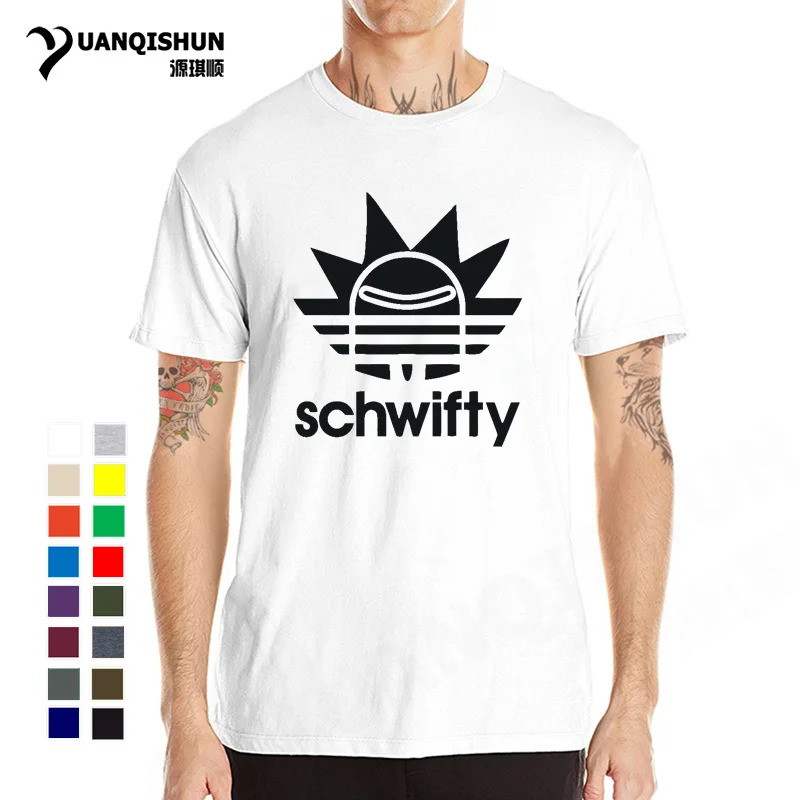Брендовая футболка Рик и Морти, футболка с принтом аниме schwifty, 31 цвет, высокое качество, мужские хлопковые футболки с круглым вырезом и коротким рукавом