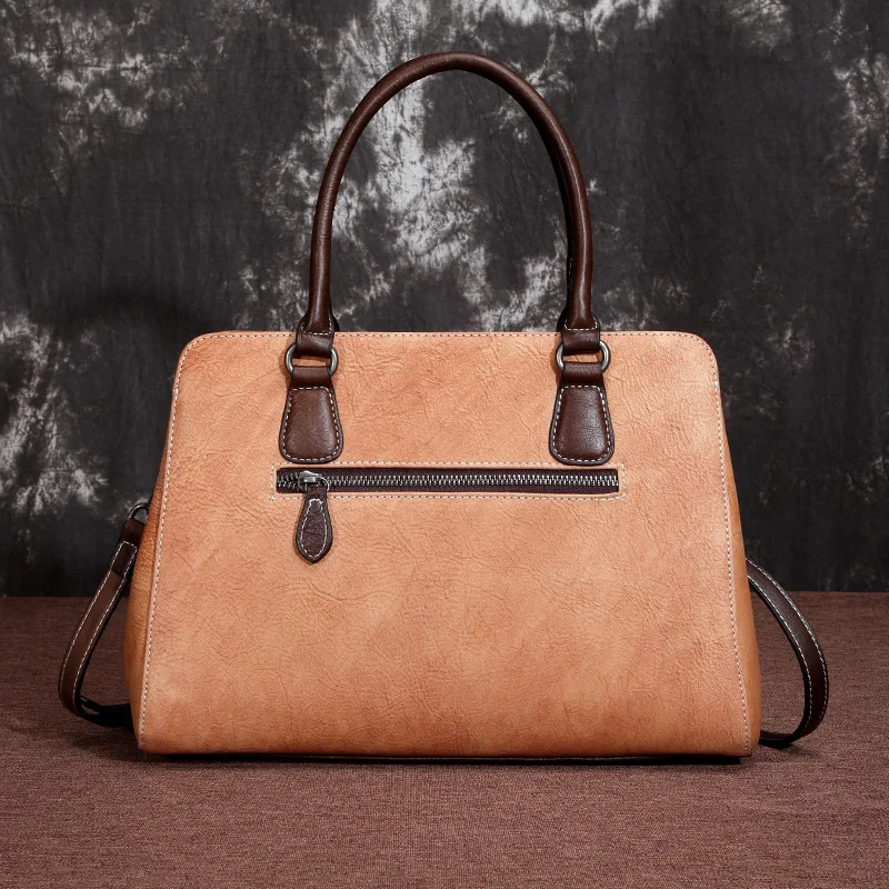 

New Style Genuine Leather Retro WOMEN'S Bag Europe And America WOMEN'S Handbag Casual Versitile Fashion Crossbody Bag