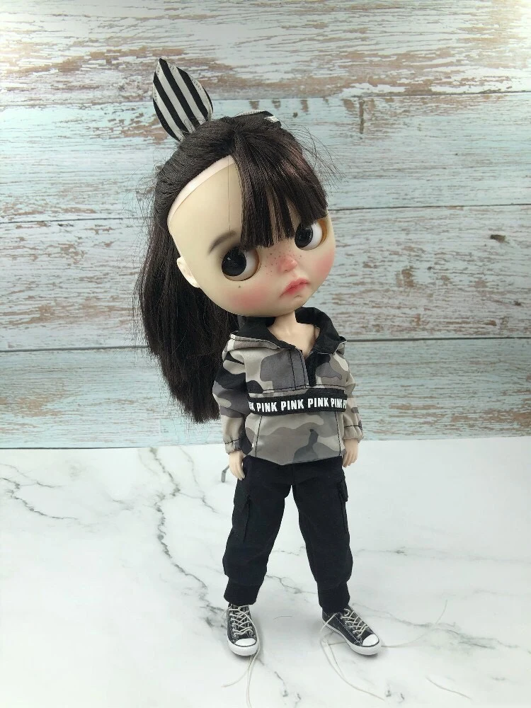 1/6 BJD 30CM Doll toys Top Quality Chinese Doll BJD Ball Joint Doll Vest camouflage pants suit Gift toys Bear sweater