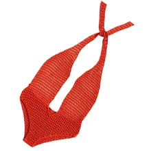 Женский вязаный бикини ручной работы, пляжный купальный костюм, цельный купальник