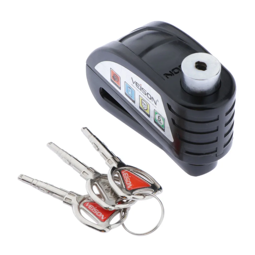 Brake Disc Lock Wheel / Metal Motorcycle Lock With Keys / Valid Lock Slot: 55 Mm