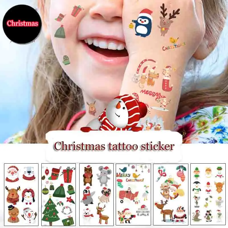 

Children's Tattoo Stickers Christmas Kindergarten Party Environmentally Friendly Material Safe Non-toxic Kids Preferred