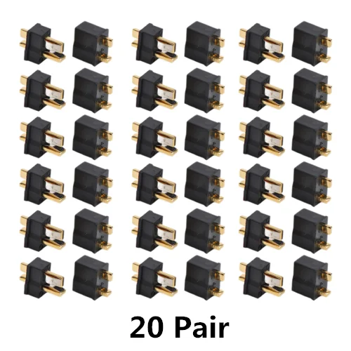 10/20 пара черных мини разъемов Micro T Plug штекер и гнездо для RC LiPo батареи|Детали