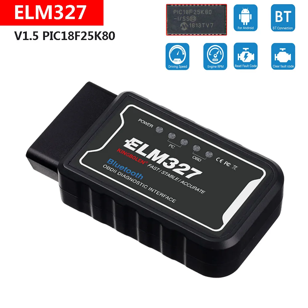 Диагностический адаптер интерфейса OBD 2 Bluetooth V1.5 для Android/ПК VW Polo/ EOS / Golf GTI Jetta Passat CC