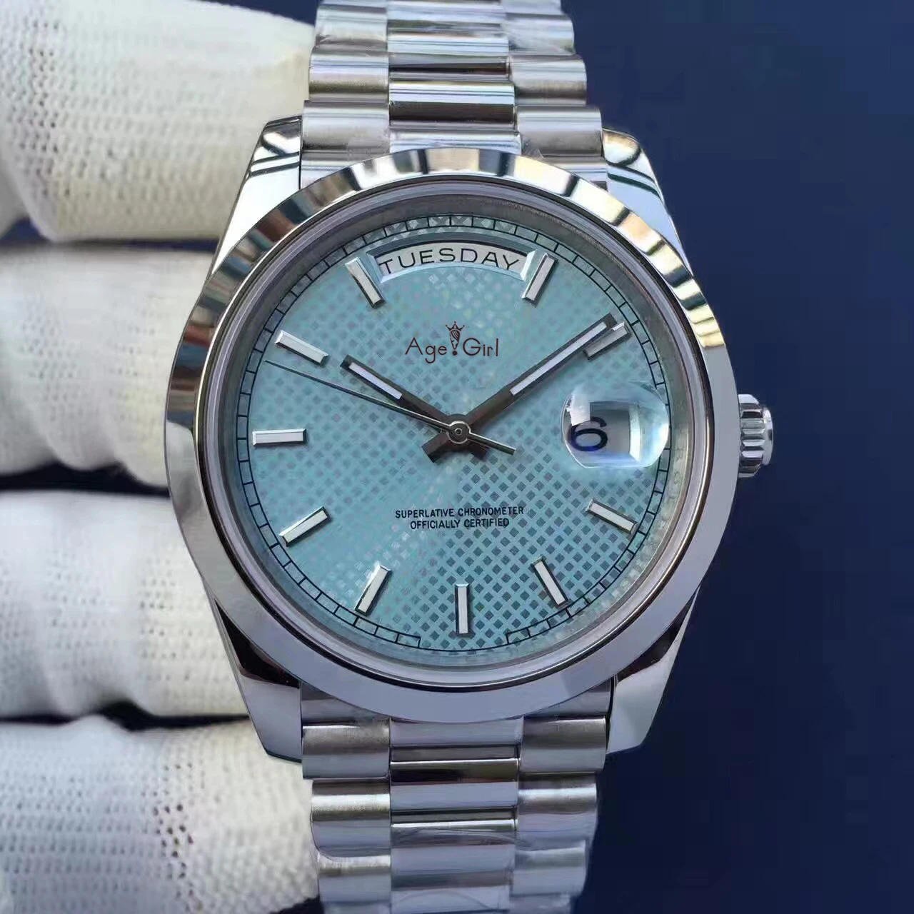 

36mm Brand New Men Daydate Gold Silver Black Blue Automatic Mechanical Stainless Steel Sapphire Sport Green Rome Dial Watches