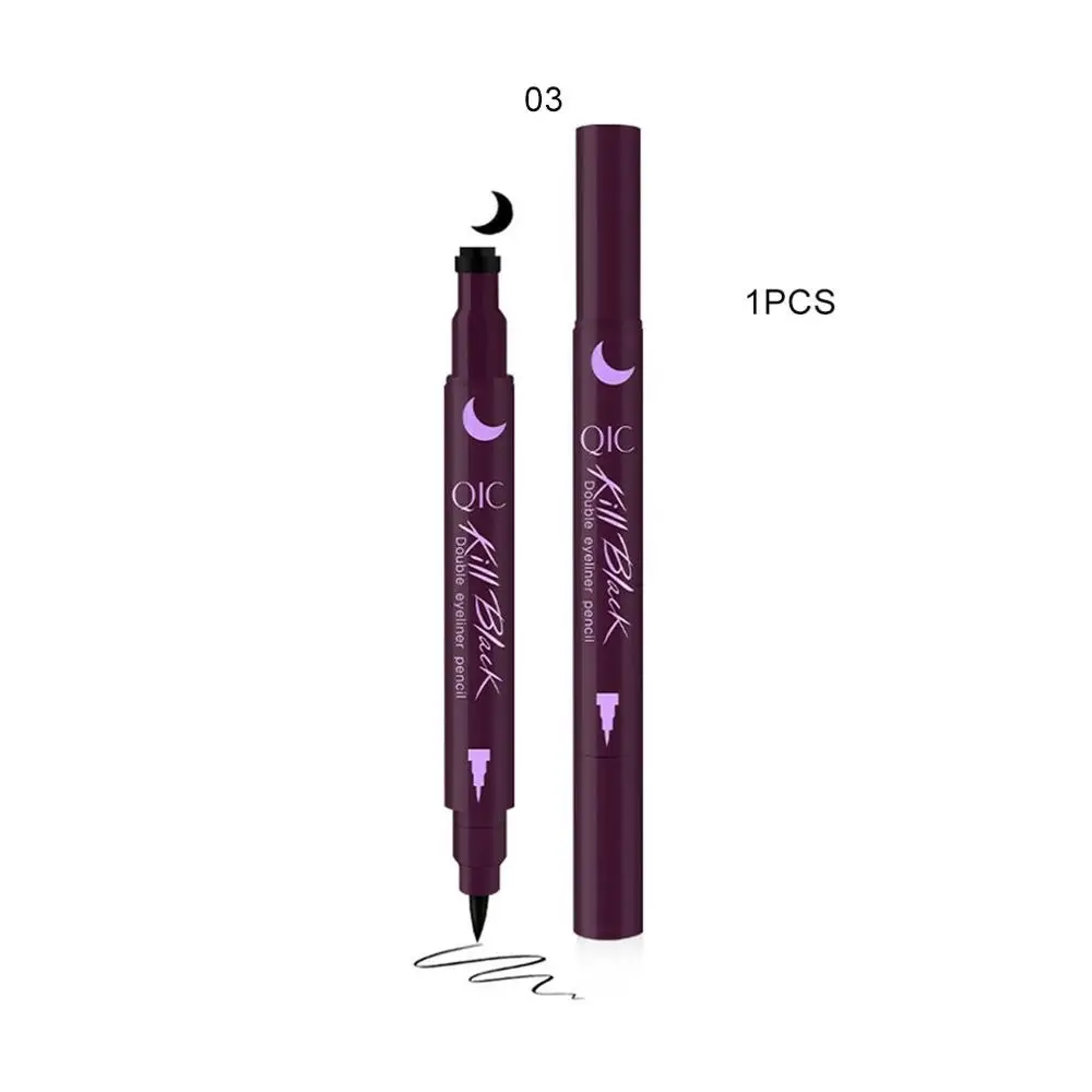 03 Waterproof Double Eyeliner Makeup Eyeliner Seal Double Head Makeup Eyeliner Seal Eyeliner Double Eyeliner Seal - Цвет: 03