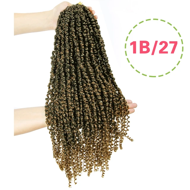 Synthetic Crochet Braids Hair For Passion Twist Pre-Looped Fluffy Ombre 12 18 22 28Inch Pre-Twisted For Black Woman YXCHERISHAIR T1B/27