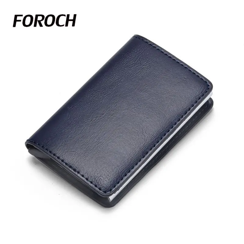 

New Credit Card Holder Cash Money Pocket With Back Pocket ID Card Holder Rfid Blocking Wallet Automatic Pop up Credit Card Case