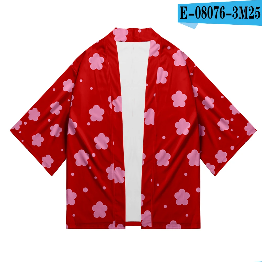 Японское кимоно Luffy Kimetsu no Yaiba, летняя рубашка Harajuku Kawai, кимоно, кардиган, костюм самурая, одежда - Цвет: 3D