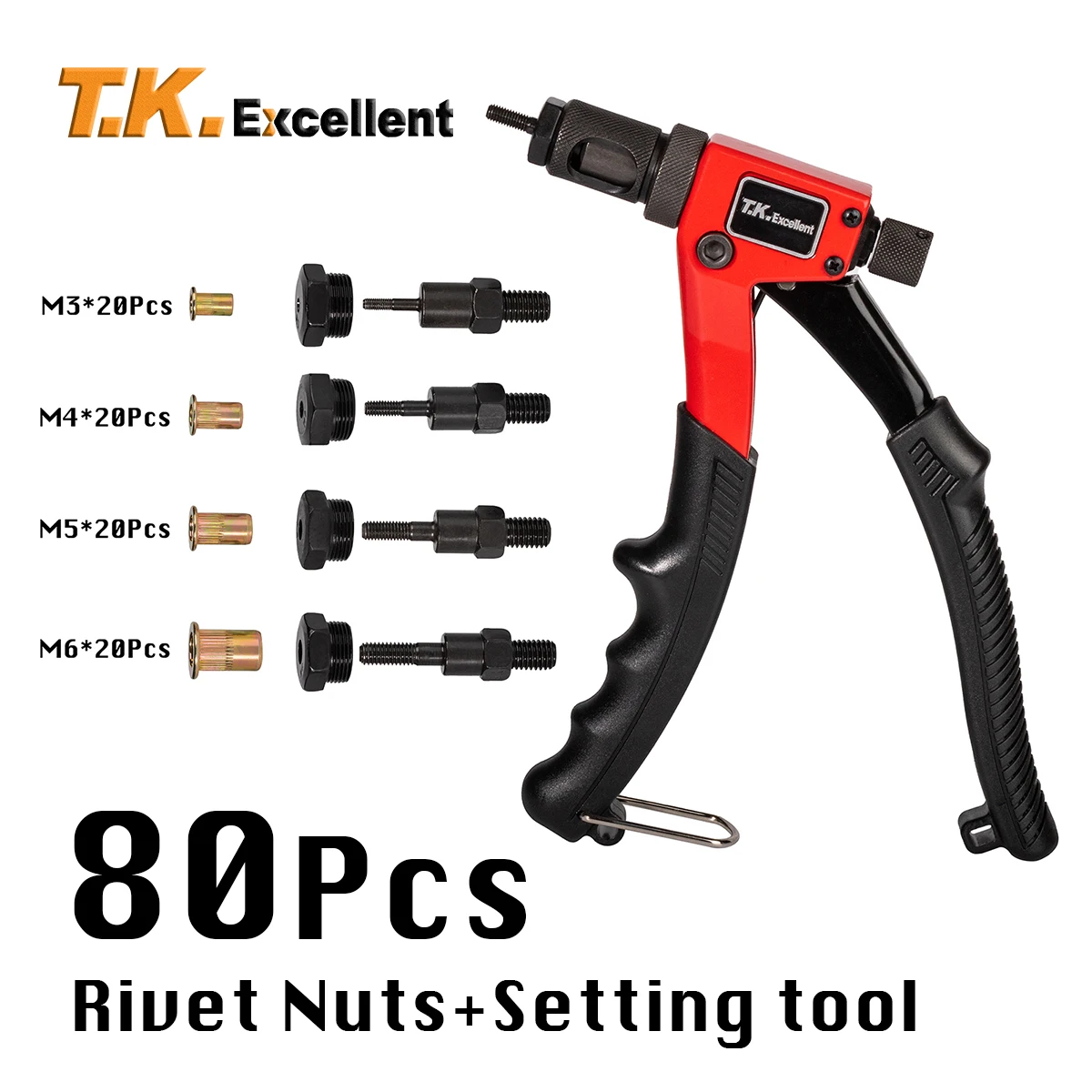 Manual Riveter Gun Hand Rivet Tool Kit,rivet Nut Setting Tool Nut