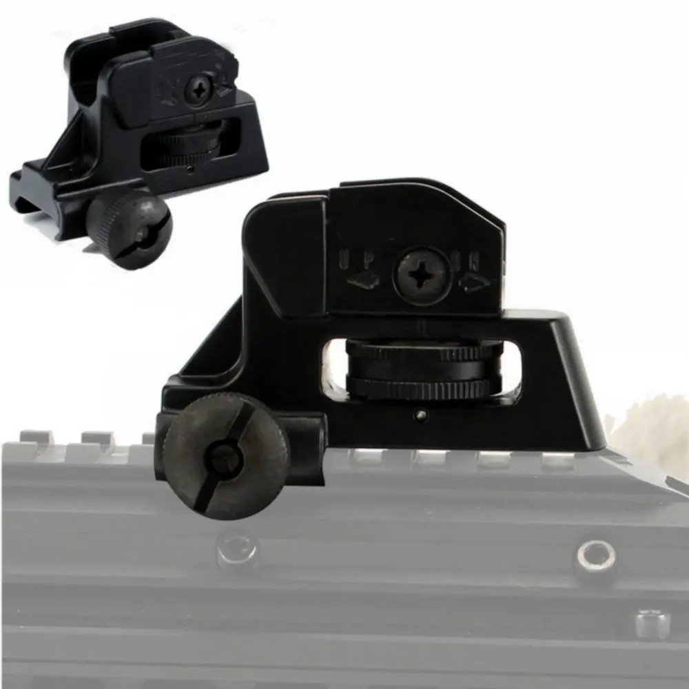 Ohhunt Охота Тактический съемный компактный резервный Железный задний прицел с полной регулировкой ветра/высоты