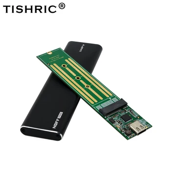

TISHRIC HDD Enclosure SSD NGFF/M.2 To USB3.1 Alloy Mobile Hard Disk Box HDD CASE Type-C Interface Support SATA Protocol M.2