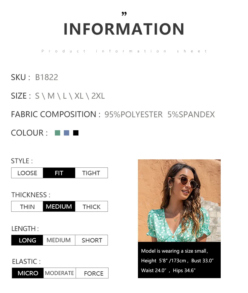 Women Short Sleeve Floral Mini Dress Casual Green Print Puff Sleeve Dresses Summer 2021 Ladies Sexy V Neck Button Beach Dress