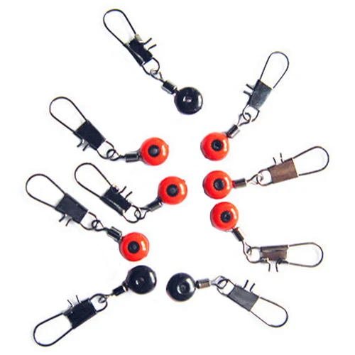 

ABLB--10 pcs Red Black beaded line around swirl connections 35mm long hook