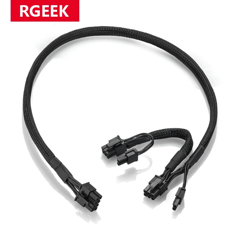 Rgeek PCI express 8-контактный двойной 6 + 2-контактный кабель питания PCIe 1-2 разветвитель