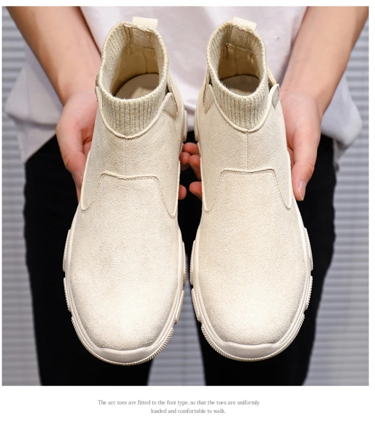 Г. Мужские зимние ботинки обувь с высоким берцем без застежки chaussure homme, нескользящая мужская обувь, большие размеры 46, Zapatos De Hombre