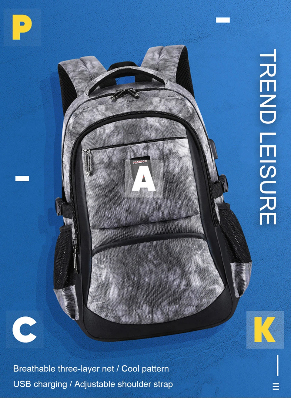 Men Backpack Male Backpacks 15.6 Inch Laptop Travel Waterproof Bag Girls Boys Student School Bagpack USB Charging Notebook Bags (1)