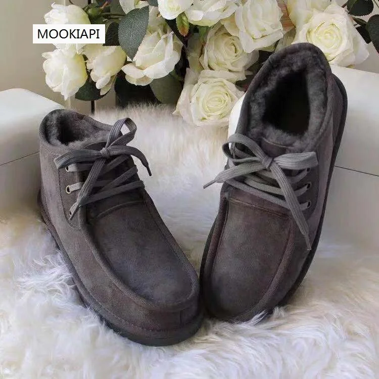 In, Europe's latest fashionable high-quality snow boots, real sheepskin, natural wool, women's shoes, free delivery