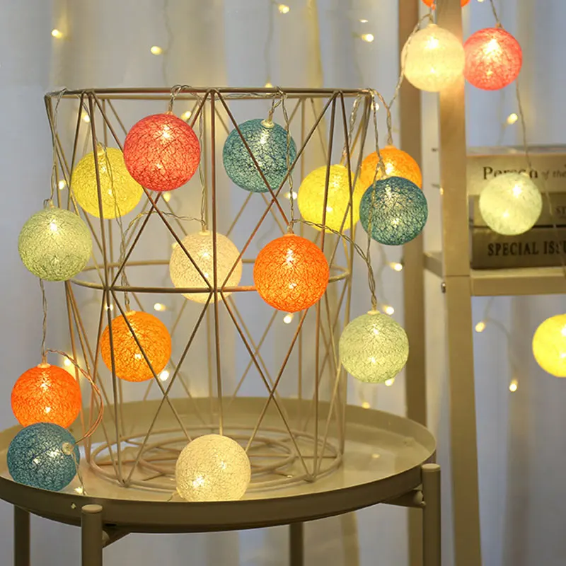 Fruit platter Светодиодный гирлянды с шариками, хлопковый светильник, сказочный светильник, s Hanukkah Diwali, праздничный Декор на заднем дворе, рождественские украшения для дома и улицы - Испускаемый цвет: Fruit platter