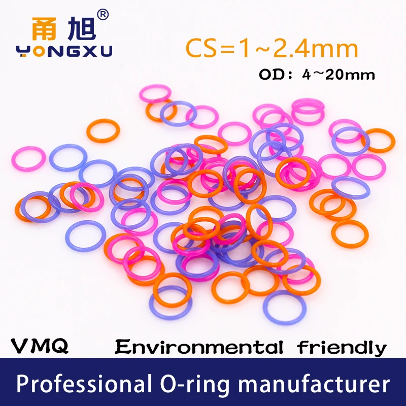 Multicolor Silicone Rubber O-Rings 30PCS/Lot