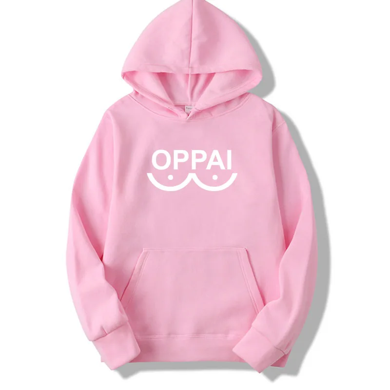 pink-W Модная Толстовка One Punch Man Hero Oppai, мужская толстовка с капюшоном на осень и зиму в стиле хип-хоп - Цвет: pink-W