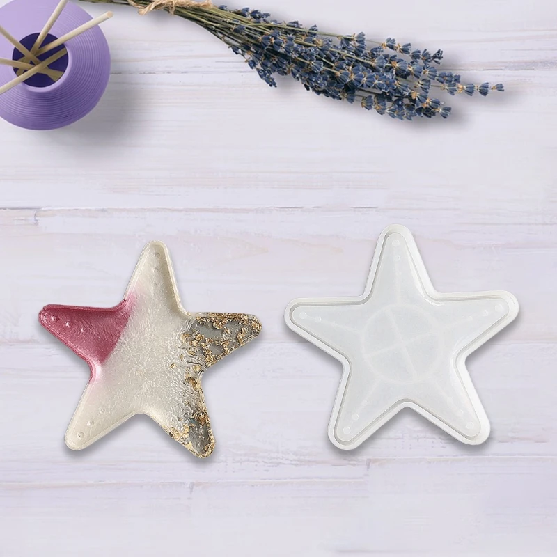 Stars Shape Tray Epoxy Resin Mold Serving Board Plate Silicone Mould DIY Crafts Ornaments Home Decorations Casting Tools | Украшения и