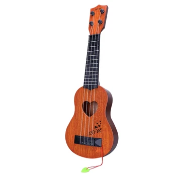 

Early Childhood Education Guitar Toy Classical Ukulele Guitar Instrument Simulation Small Guitar Kindergarten Instrument Four-St
