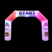 Надувная АРКА, светодиодный светильник, светящаяся, надувная АРКА 6 м, 20 футов, светящаяся, надувная АРКА для уличных гонок