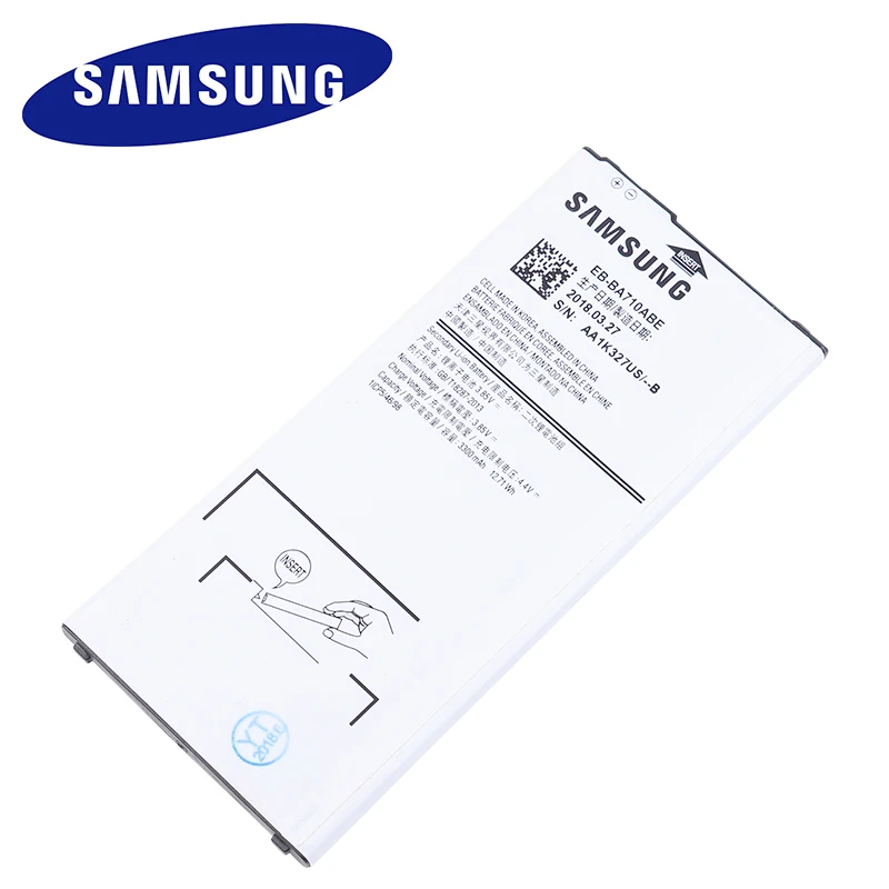 Samsung GALAXY A7 A7100 A7109 A710 A710F EB-BA710ABE сменный аккумулятор настоящий телефон аккумулятор 3300 мАч