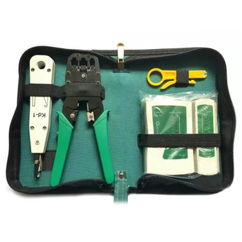 

5Pcs/Set Network Ethernet Cable Tester RJ45 Kit Crimper Crimping Tools RJ11 Punch Down Cat6 Wire Detector