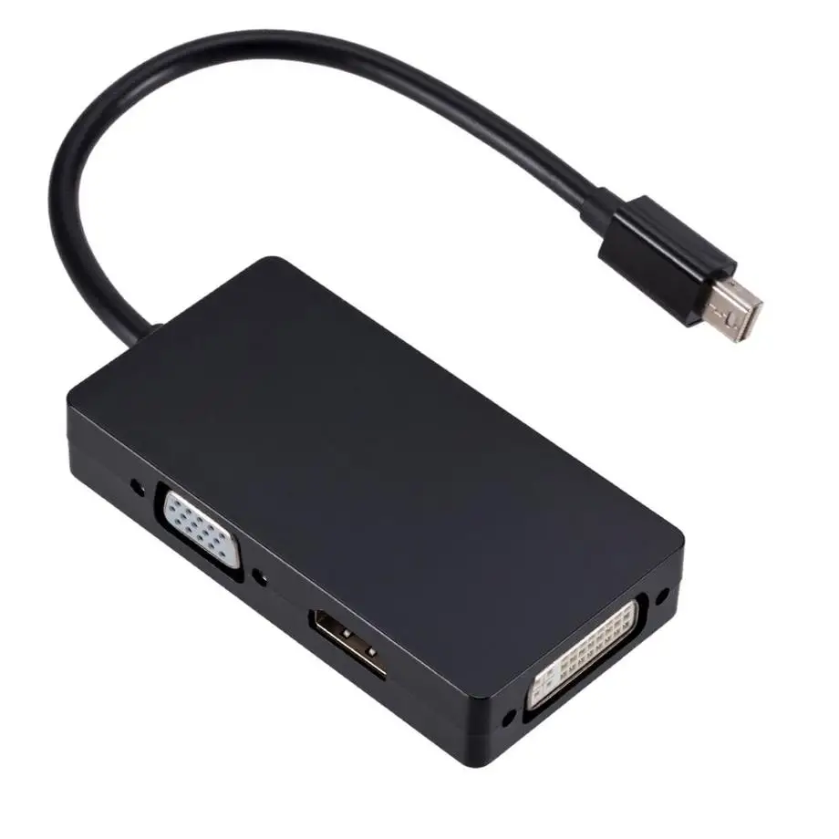Кабель адаптер Grwibeou 3 в 1 Mini DP порт дисплея к HDMI/DVI/VGA для кабеля конвертера Apple MacBook
