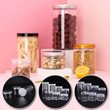 

New Container for Cereals Plastic Jars Sealed Cans with Cover Kitchen Food Storage Bottles Snack Spice Jars Storage Bank Tea Box