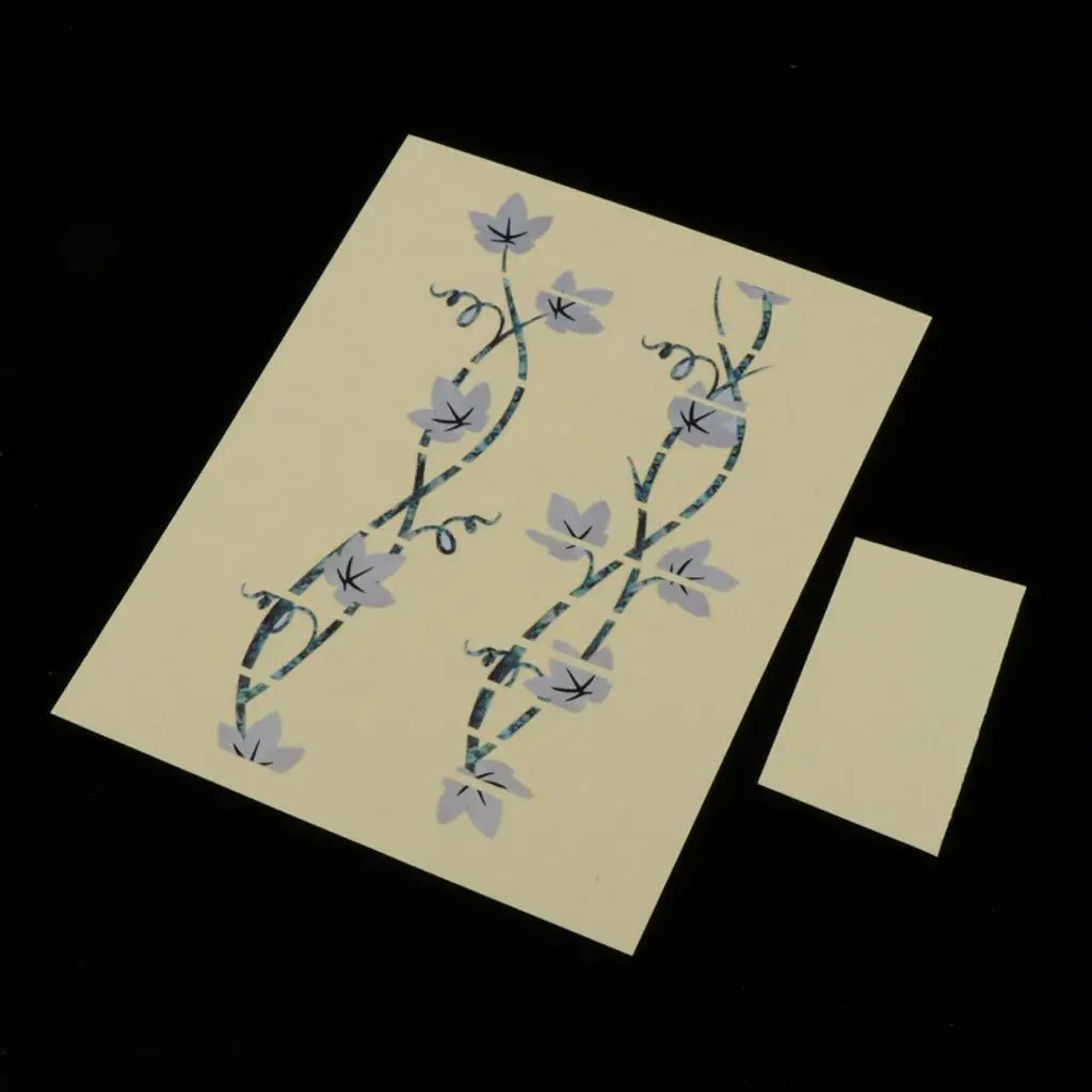 PVC Ukulele Fretboard Fingerboard Inlay Decals 4 String Hawaiian Guitar Decoration Flower Pattern Guitar Parts