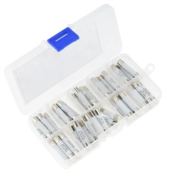 

50PCS/Box 10 Kinds Fast Ceramic Fuses Kit 6*30mm 250V 0.5A 1A 2A 3A 5A 10A 15A 20A 25A 30A 6x30mm AMP Fuse Tube Assortment