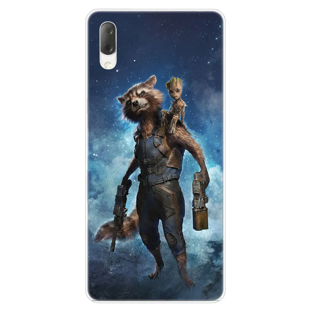 Чехол Marvel Guardians of the Galaxy Groot для sony Xperia L1 L2 L3 X XA XA1 XA2 Ultra E5 XZ XZ1 XZ2 Compact XZ3 M4 Aqua Z3 Z5