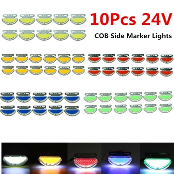 

10x 24V LED Car COB Side Marker Light Truck External Indicator Warning Clearance Light Tail Signal Lamp For Trailer Lorry Bus RV