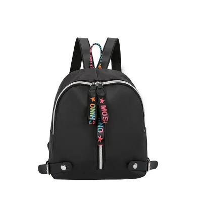 Стиль, корейский стиль, милый женский рюкзак с лентой, нейлоновый рюкзак с подвеской, Льняной материал, рюкзак, партия