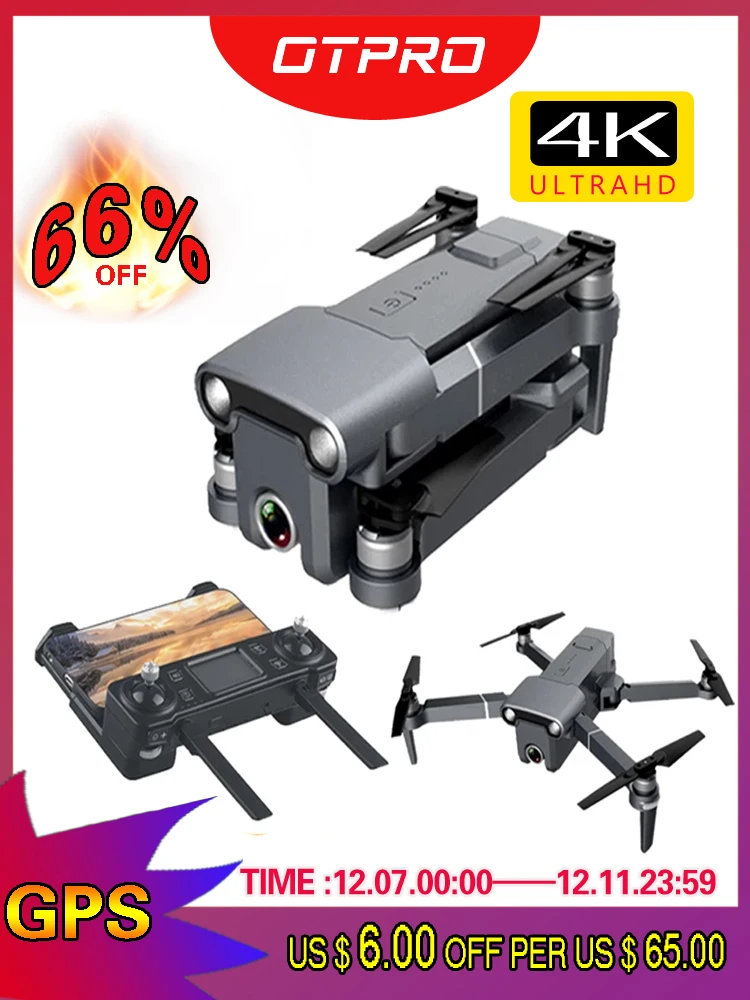 Бесщеточный складной Квадрокоптер OTPRO 3 оси с Wi Fi FPV 1080P 4K|Радиоуправляемые